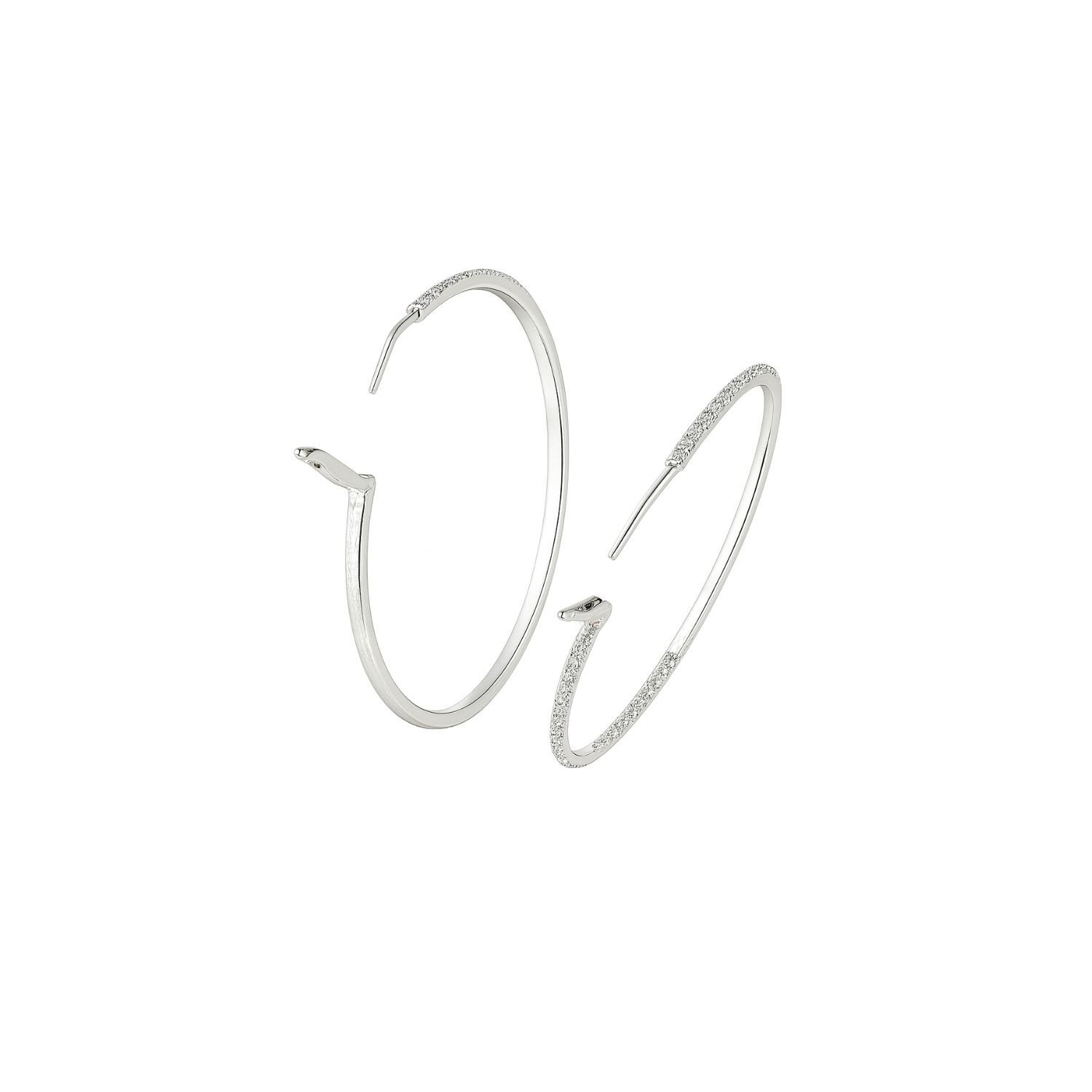 Aros de Oro 18kt con Diamantes Argollas 1,27 Qts Total SI/H Corte Brillante - By Danielle Costantini 2