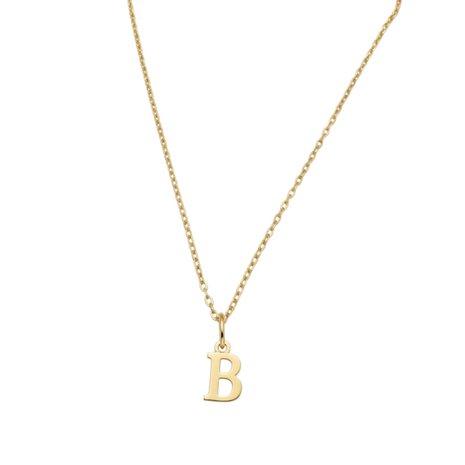 Colgante Inicial B Distinción Oro Miel 18kt 2