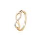 Anillo de Oro Amarillo 18kt Infinito Circonitas y Liso - Miniatura 1