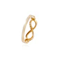 Anillo de Oro Amarillo 18kt Infinito Circonitas y Liso - Miniatura 3