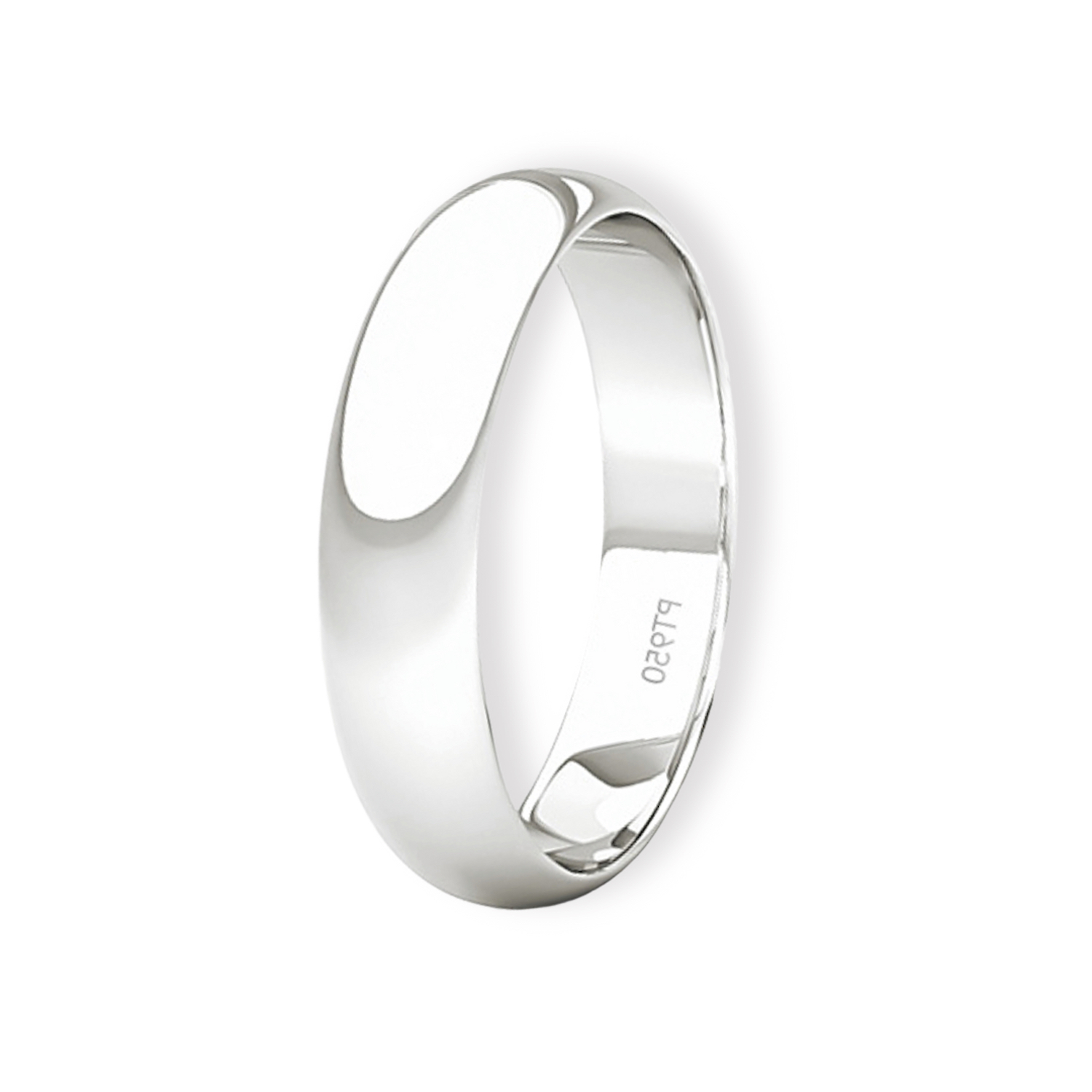 Argolla Matrimonio de Platino Inglés Venecia de 3,5mm 1