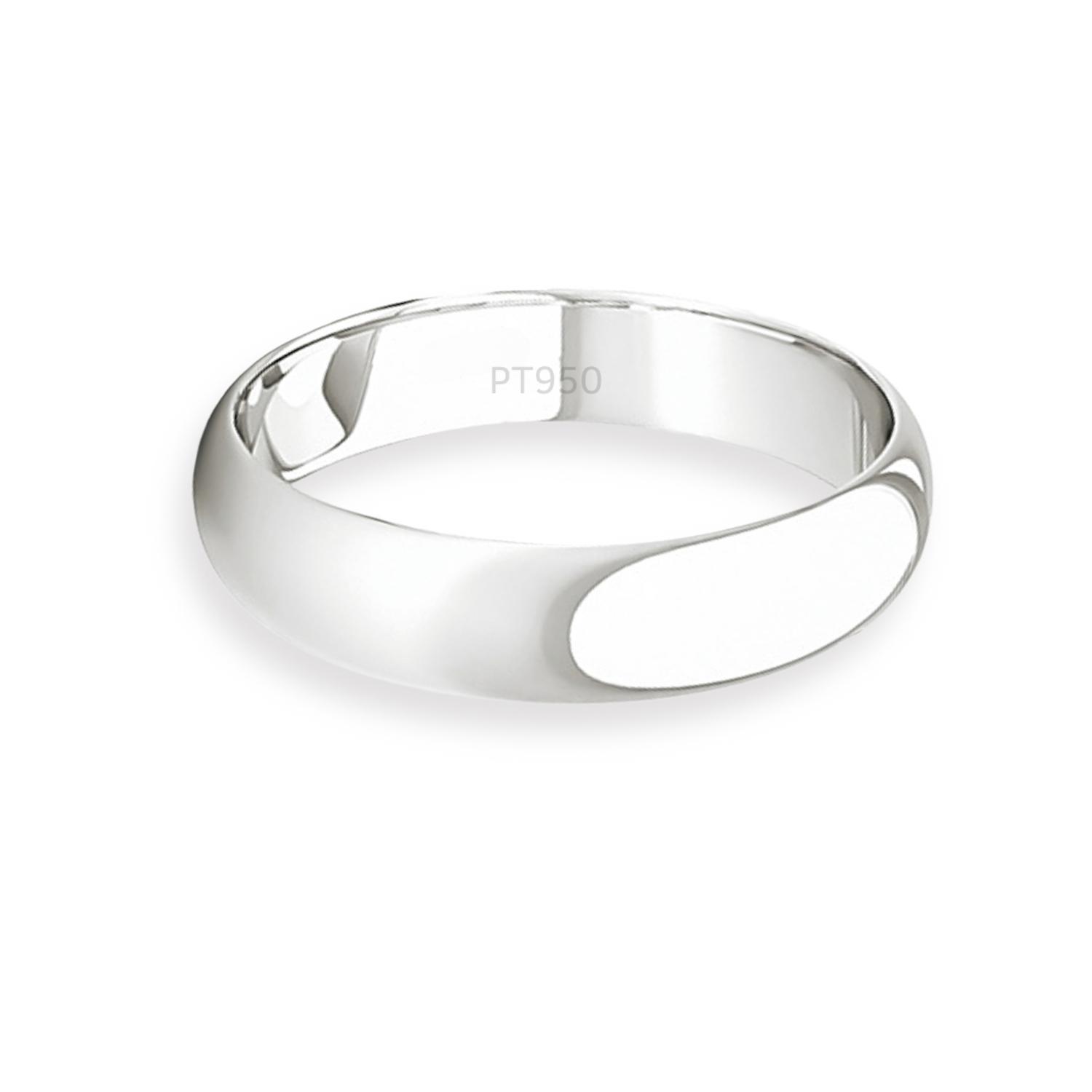 Argolla Matrimonio de Platino Inglés Venecia de 3,5mm 2