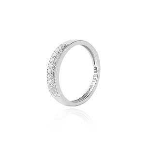 Anillo de Oro Blanco 18kt Diamantes de 15pts Corte Brillante SI/H