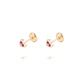 Aros de Oro 18kt Corazón Rubí - Miniatura 1