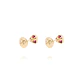 Aros de Oro 18kt Corazón Rubí - Miniatura 3