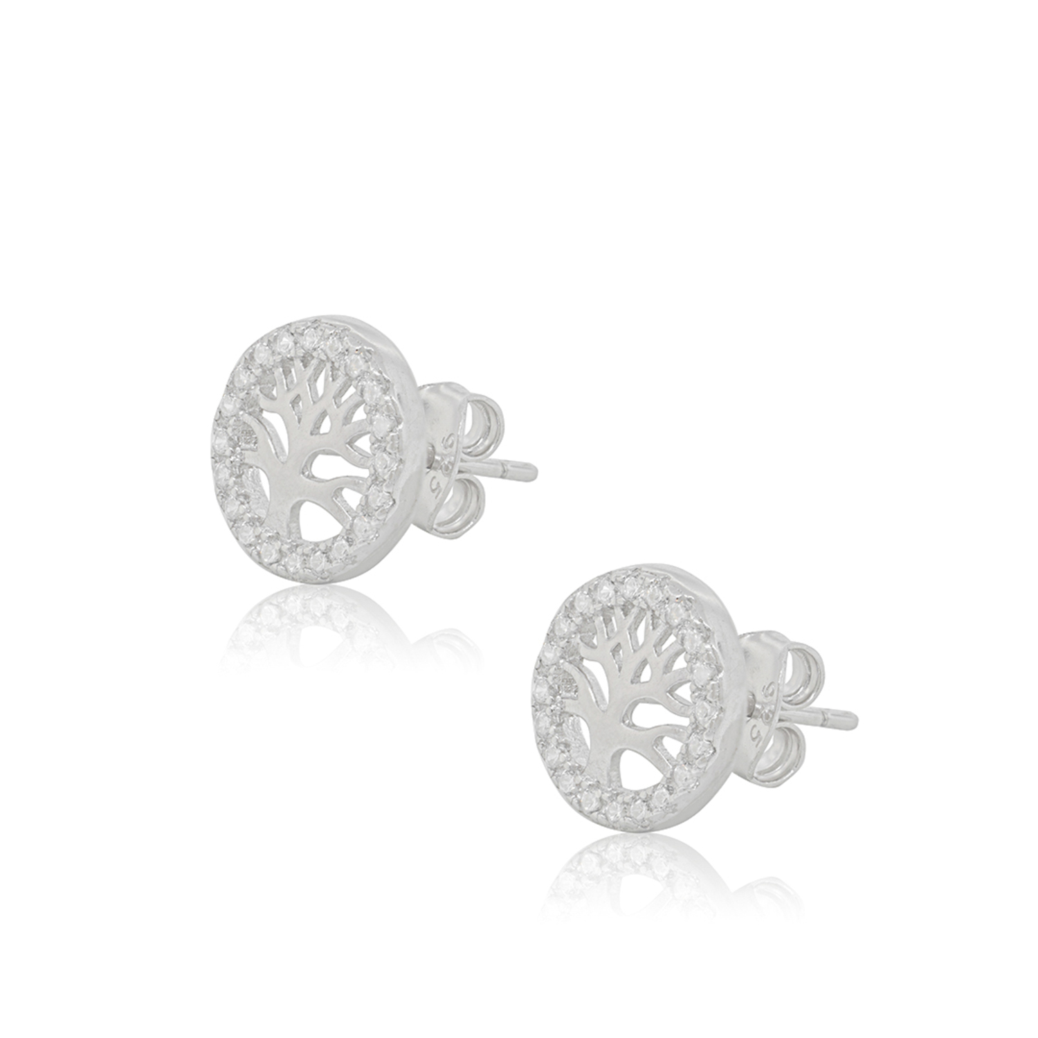 Aros de Plata Esterlina 925 Arbol de la Vida 3