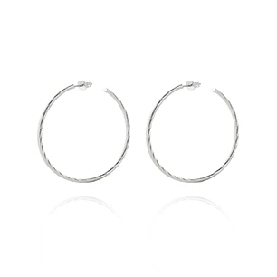 Aros de Plata Esterlina 925 Argollas Torcidas 45mm