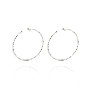 Aros de Plata Esterlina 925 Argollas Torcidas 45mm