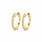 Aros Oro Amarillo 18kt Diamantes 9Pts Argollas - Miniatura 3