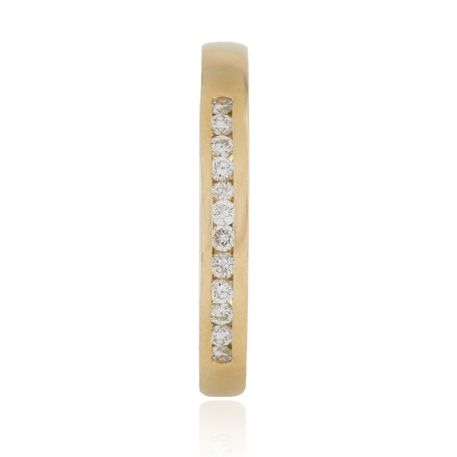 Anillo de Oro 18kt con Diamantes de 15 Pts Riel Cote Brillante SI/H 3