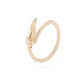 Anillo de Plata Esterlina Diseño de Hojas Estilizadas Revestido en Oro 18kt - Miniatura 1