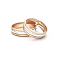 Par Argollas Matrimonio Bicolor de Oro Miel y Blanco 18kt Modelo KZ 5,5mm - Miniatura 2