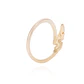 Anillo de Plata Esterlina Diseño de Hojas Estilizadas Revestido en Oro 18kt - Miniatura 3