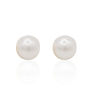 Aros de Oro 18kt Perla Cultivada de 8.0mm a 8.5mm