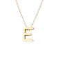 Collar de Plata Esterlina 925 Letra E Revestido en Oro 18kt - Miniatura 2