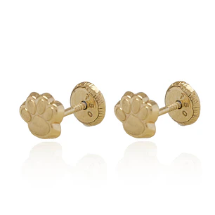 Aros de Oro 18 kt Garrita de Oso