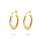 Aros de Oro 18kt Argollas Biseladas 3mm - Miniatura 1