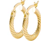 Aros de Oro 18kt Argollas Biseladas 3mm - Miniatura 2