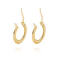 Aros de Oro 18kt Argollas Biseladas 3mm - Miniatura 3