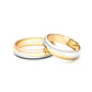 Par Argollas Matrimonio de Oro Bicolor con Platino Modelo Lumina 4,5mm - Miniatura 2
