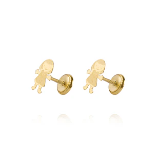 Aros de Oro 18kt Modelo Niña Chica
