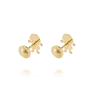 Aros de Oro 18kt Modelo Niña Chica