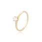 Anillo Compromiso de Oro 14kt Solitario Circonita 6 Grifas - Miniatura 1