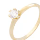 Anillo Compromiso de Oro 14kt Solitario Circonita 6 Grifas - Miniatura 2