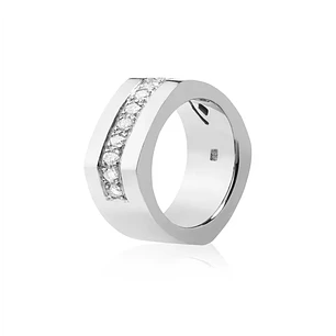 Anillo Platino 950 Modelo Dask 10 Diamantes 2pts