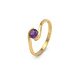 Anillo Oro Miel 18kt Ondas con Amatista - Miniatura 1