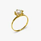 Anillo Oro Amarillo 18kt Pistilos y Perla Natural - Miniatura 1