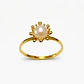 Anillo Oro Amarillo 18kt Pistilos y Perla Natural - Miniatura 3