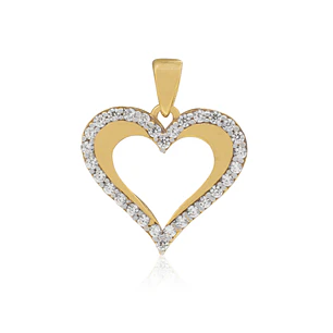 Colgante de Oro 18kt Corazon en Punta
