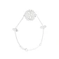 Pulsera de Plata Esterlina 925 Centro Corazones - Miniatura 1