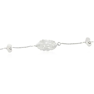 Pulsera de Plata Esterlina 925 Centro Corazones
