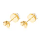 Aros de Oro 18kt Chatón de Circon Circonita 5mm - Miniatura 3