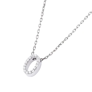Collar de Plata Esterlina 925 Letra O