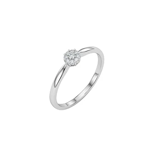 Anillo Oro Blanco 18kt Diamantes 9Pts Roseta