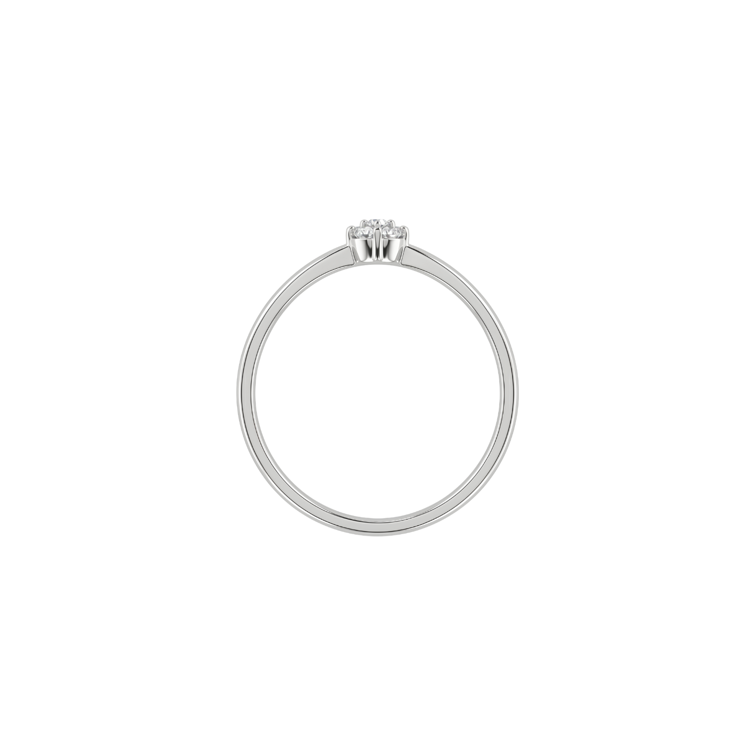 Anillo Oro Blanco 18kt Diamantes 9Pts Roseta 2