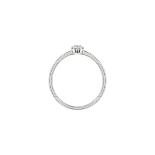 Anillo Oro Blanco 18kt Diamantes 9Pts Roseta