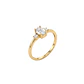 Anillo Oro Amarillo 18kt Circonita Central 6MM - Miniatura 1