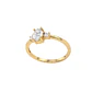 Anillo Oro Amarillo 18kt Circonita Central 6MM - Miniatura 2