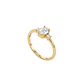 Anillo Oro Amarillo 18kt Circonita Central 6MM - Miniatura 3
