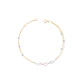 Pulsera Oro Bicolor 18kt Doble Cadena Corazón y Alas - Miniatura 1
