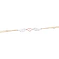 Pulsera Oro Bicolor 18kt Doble Cadena Corazón y Alas - Miniatura 2