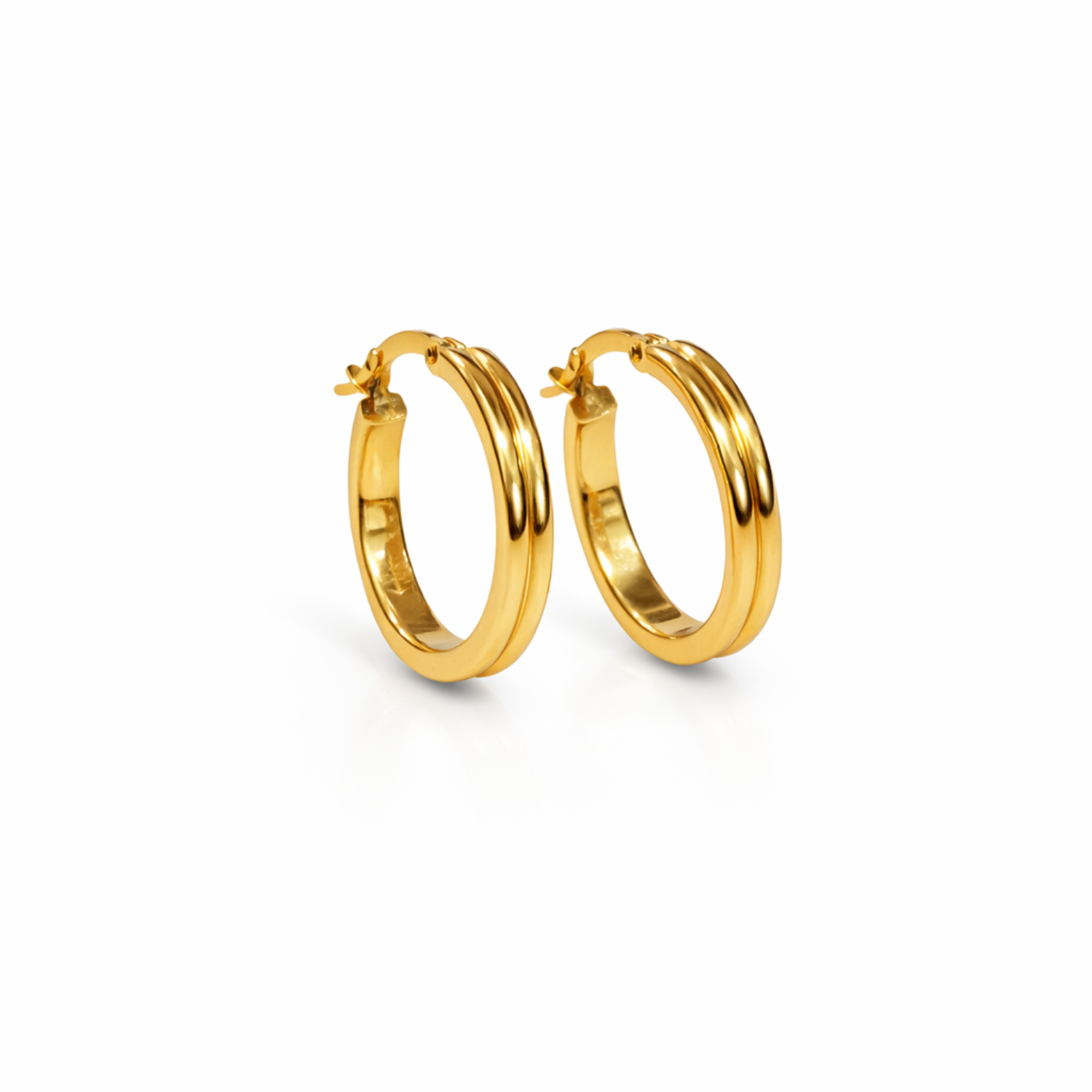 Aros Oro Amarillo 18kt Argollas 2