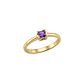 Anillo Oro Miel 18kt Solitario Cuadrado con Amatista - Miniatura 2