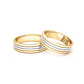 Par Argollas Matrimonio Bicolor de Oro amarillo y Platino Count 5,0mm - Miniatura 2