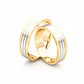 Par Argollas Matrimonio Bicolor de Oro amarillo y Platino Count 5,0mm - Miniatura 3