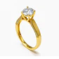 Anillo Oro Amarillo 18Kt Circonita con Engaste Canal - Miniatura 3
